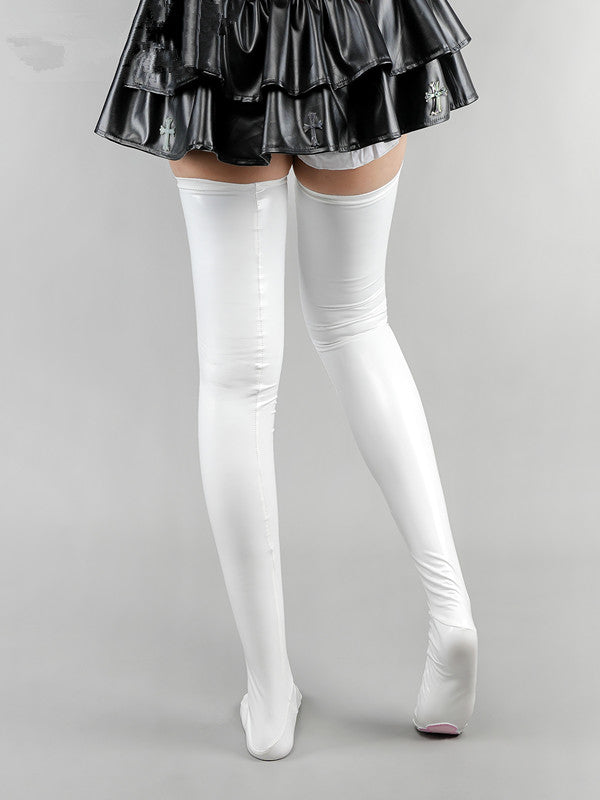 Cat Claw Sequined Leather Socks UB98946