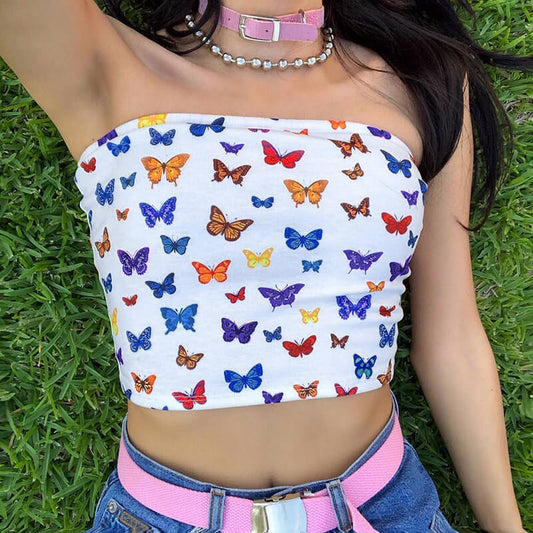 "COLORFUL BUTTERFLY" TOP K052305