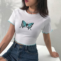 [@f.oxbaby] "ONE BLUE BUTTERFLY" CROP TOP K050201REVIEW
