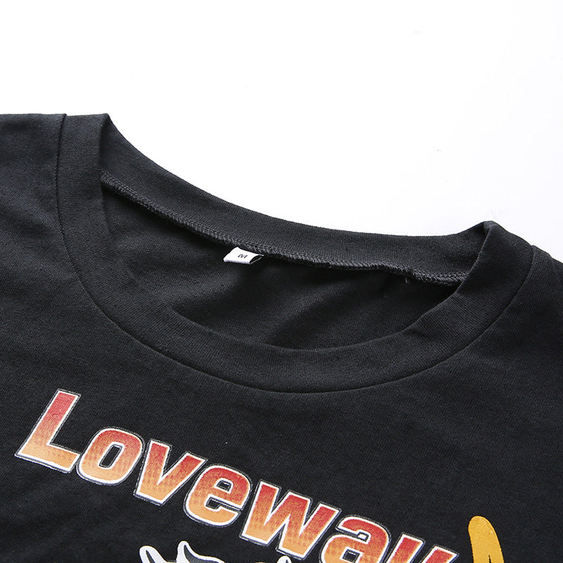 "LOVEWAY" CROP TOP SHIRT K062803