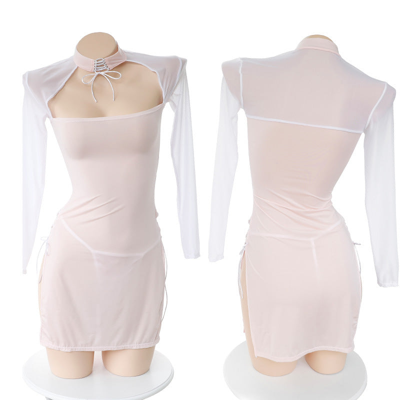 "SEXY TULLE CLASSIC CHEONGSAM" NIGHTDRESS D042044