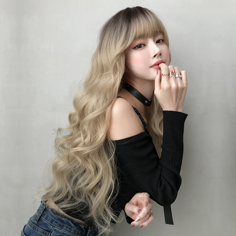 GOLDEN BIG WAVE LONG CURLY WIG UB3342