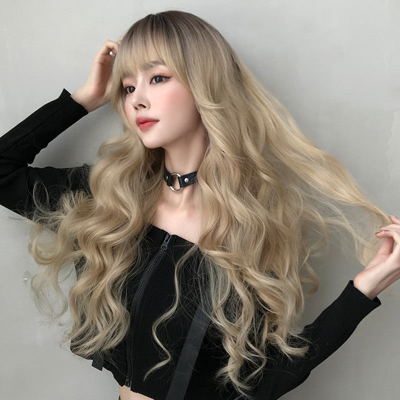 GOLDEN BIG WAVE LONG CURLY WIG UB3342