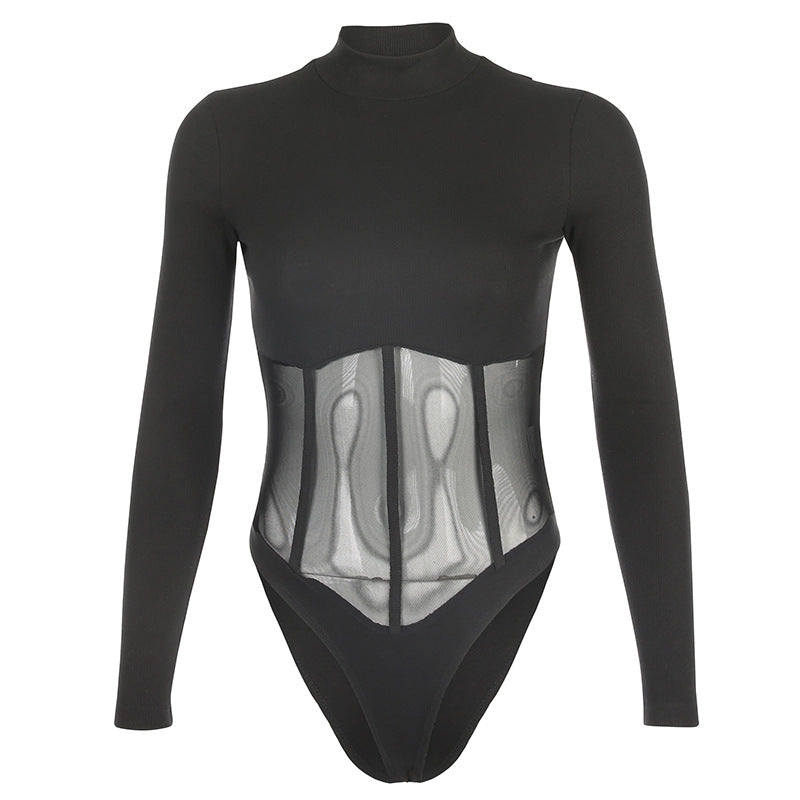 [@pockythief] "SEXY MESH TURTLENECK" LONG SLEEVE BODYSUIT Y021506REVIEW