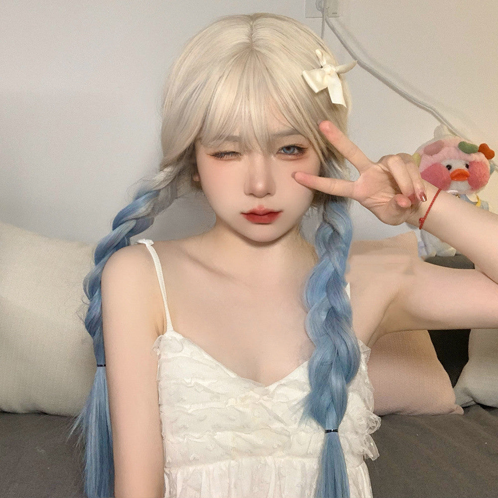 FRADIENT BLUE LONG STRAIGHT WIG UB98075