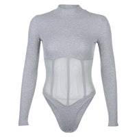[@pockythief] "SEXY MESH TURTLENECK" LONG SLEEVE BODYSUIT Y021506REVIEW