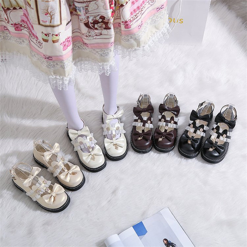 Cute Princess Bow Lace Shoes UB3558