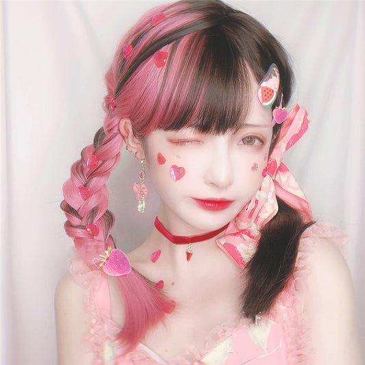 LOLITA PINK STITCHING LONG STRAIGHT WIG UB3210