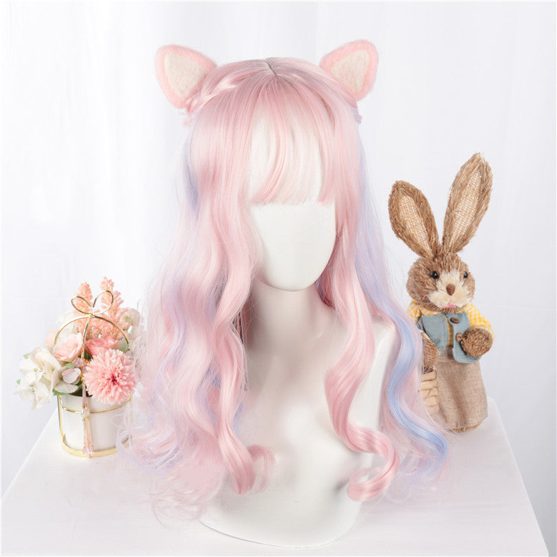 HARAJUKU LONG PINK CURLY WIG UB98098