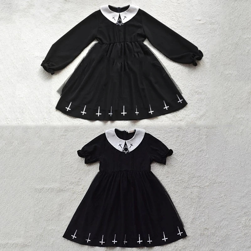 Japanese Soft Girl Cross Hexagram Dress UB6169