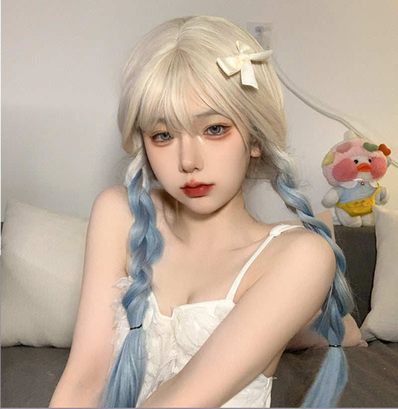 FRADIENT BLUE LONG STRAIGHT WIG UB98075