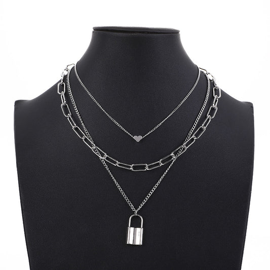 Love Lock Necklace Multilayer Necklace UB005