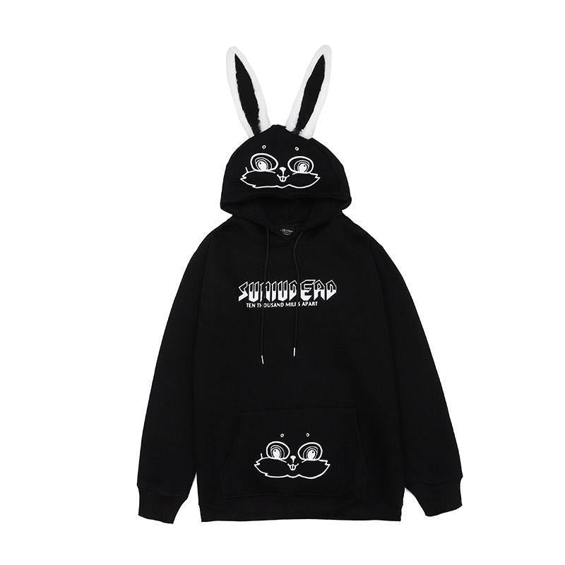 BUNNY EARS PLUS VELVET COUPLE HOODIE UB3315