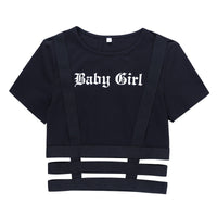 Baby Girl Letter Print Hollow T-Shirt ER5725