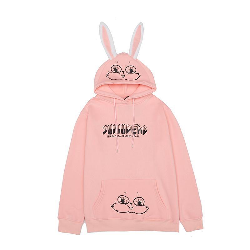 BUNNY EARS PLUS VELVET COUPLE HOODIE UB3315