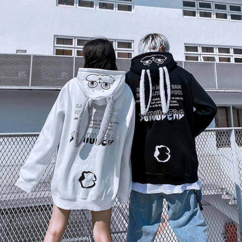 BUNNY EARS PLUS VELVET COUPLE HOODIE UB3315