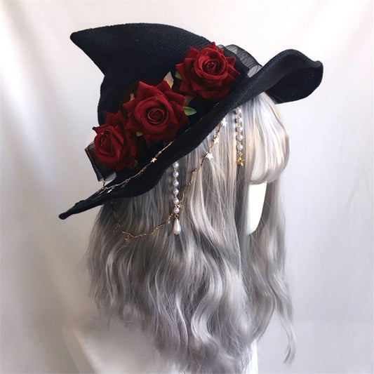 LOLITA VELVET ROSE WITCH HAT UB3353