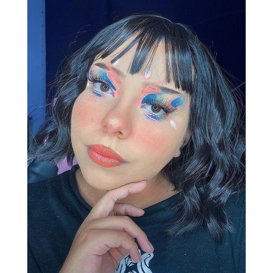 [@lunamartinezoficial]"BLACK MEDIUM LONG CURLY" WIG K102002