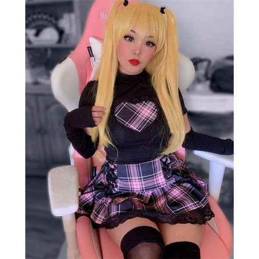 [@_chibikaty ]"PLAID LACE" SKIRT N030201