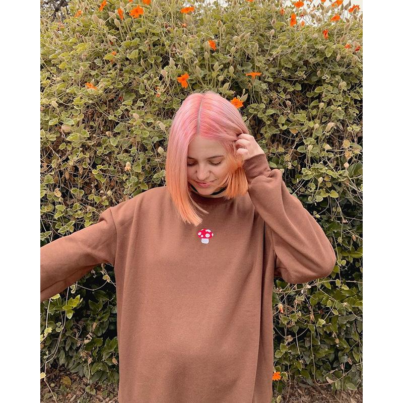[@aryyzona] "MUSHROOM EMBROIDERY" SWEATSHIRT N030203