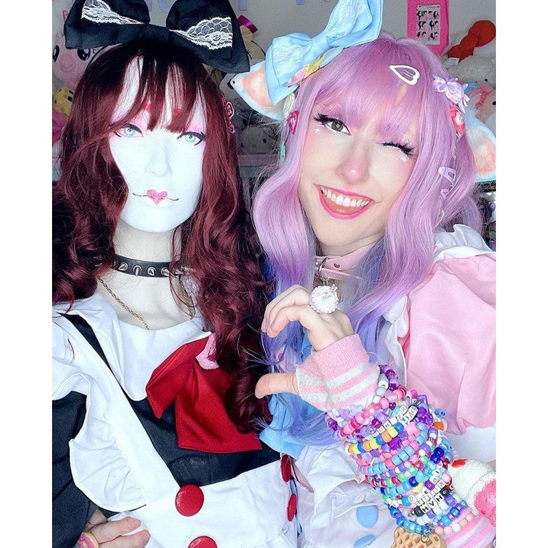 [@honey.buzz] PURPLE GRADIENT BLUE LONG CURLY WIG UB3283