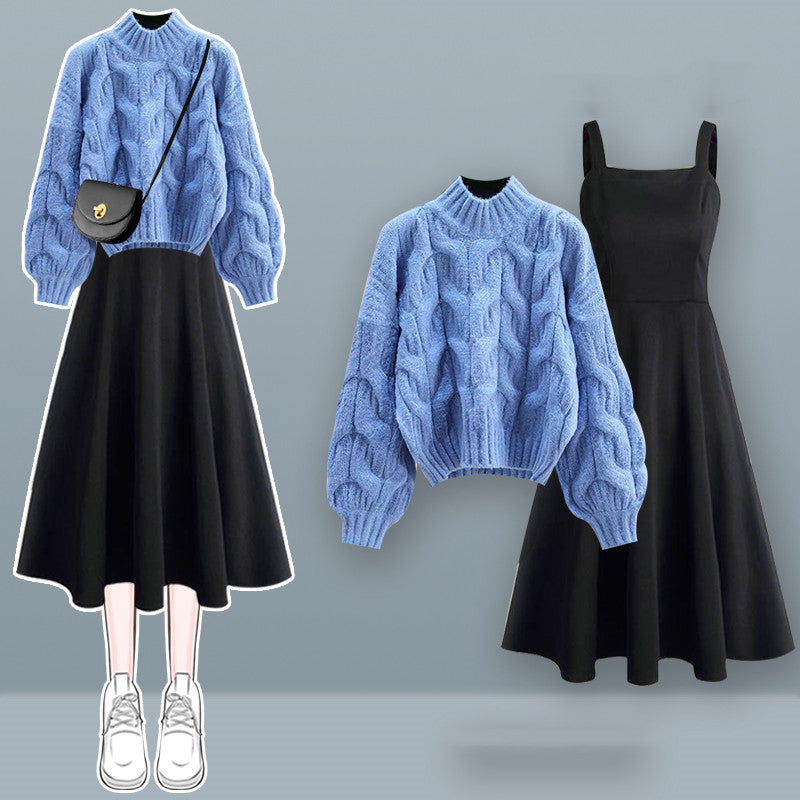 Harajuku sweater + suspender skirt 2-piece set  UB96055