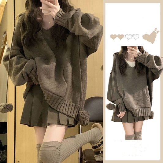 Retro Sweater + Skirt 2-Piece Set  UB96021