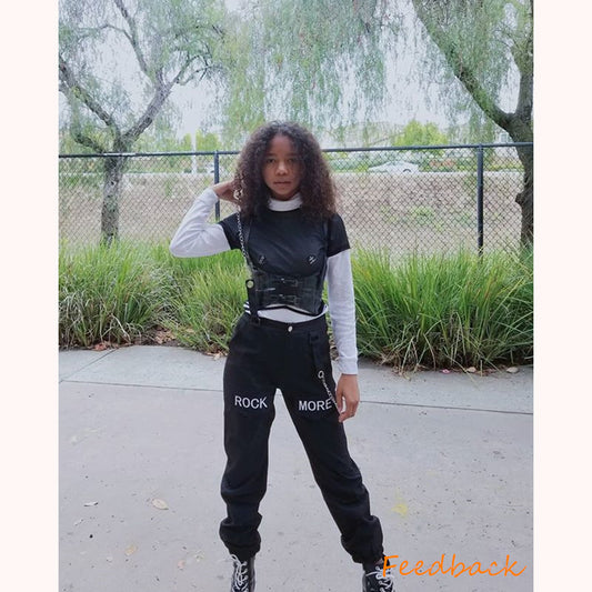 [@jasminethelion] "ROCK MORE CHAIN ACCESSORIES" SLING TROUSERS K031503REVIEW
