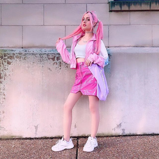 [@itspinkii] "PU ZIPPER" SKIRT K022201REVIEW