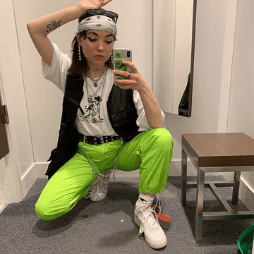 [@taliaxbro] “FLUORESCENT GREEN” PANTS W030502REVIEW