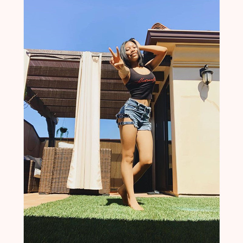 [@kyladrewatla] “HOLLOW RIPPED” JEANS SHORTS W031802REVIEW