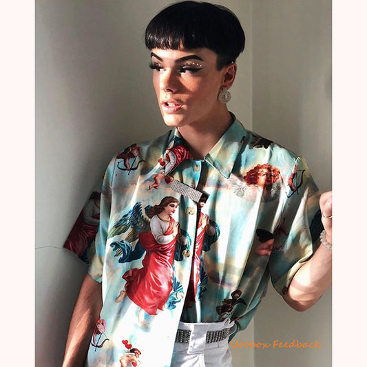 [@z0nexx] "RETRO ANGEL PRINT" SHIRT K043007REVIEW