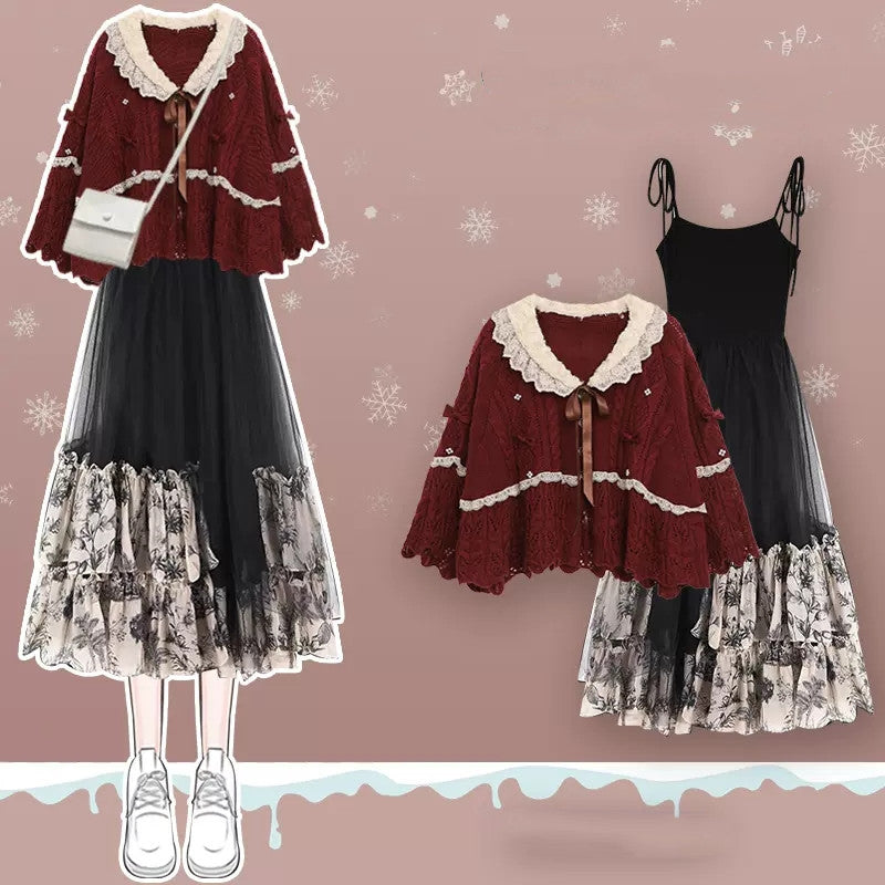 Harajuku sweater + skirt two piece suit  UB96014