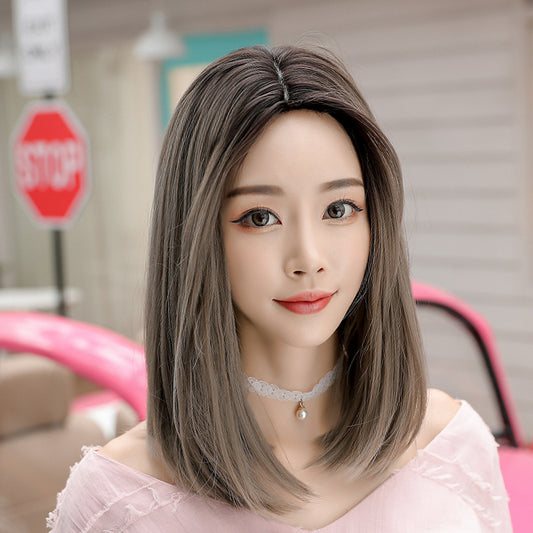 "FOUR COLOR REALISTIC MID-LENGTH STRAIGHT" WIGS H041911