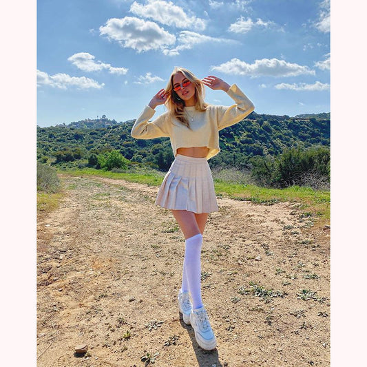 [@jessicabelkin] "CHIC PLAID" PLEATED SKIRT K052801REVIEW