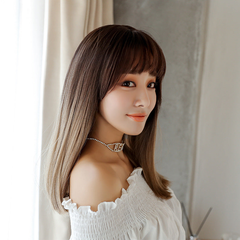 "GRADIENT THREE-COLOR LONG STRAIGHT" WIG H041901