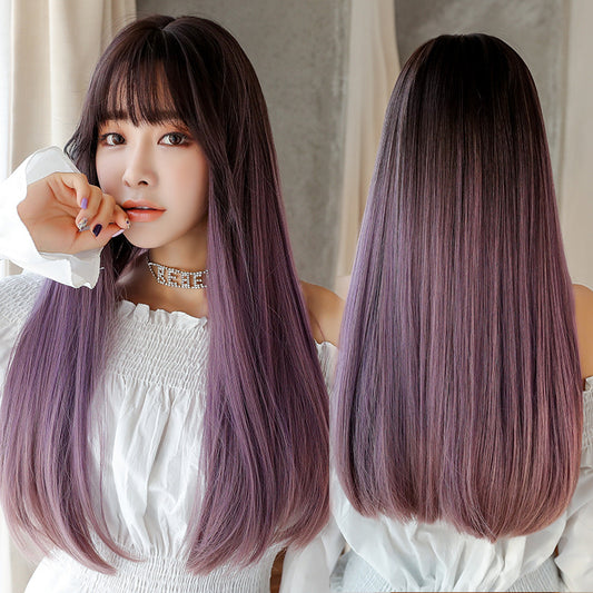 "GRADIENT THREE-COLOR LONG STRAIGHT" WIG H041901