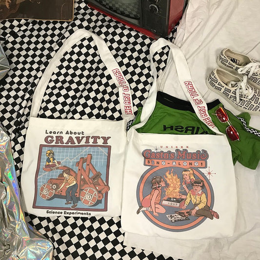 "ART ILLUSTRATION CANVAS" BAG K110503