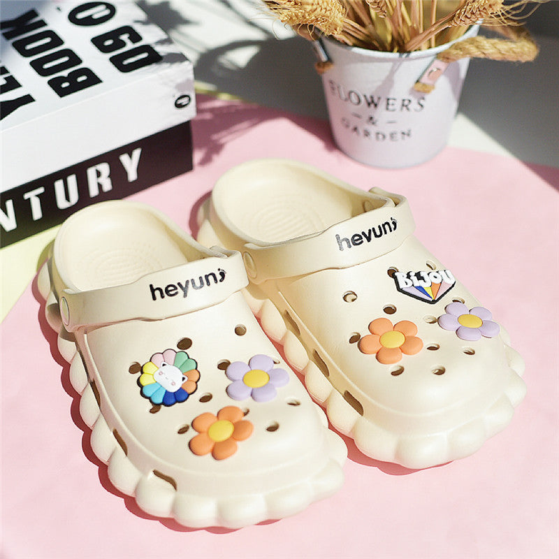 Cute Little Flower Hole Shoes Slippers UB3257