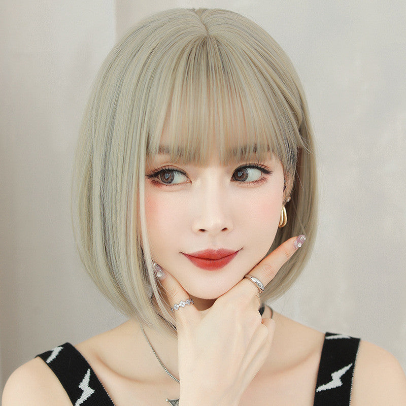 Beige Short Straight Wig UB3336