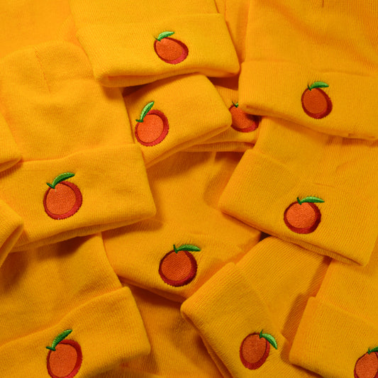 “ORANGE LETTER” EMBROIDERY KNIT HAT K040602