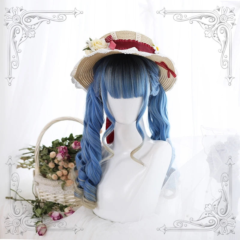 [@ashuri_senpapi] "LOLITA GRADIENT BLUE CURLY" WIG Y021633REVIEW