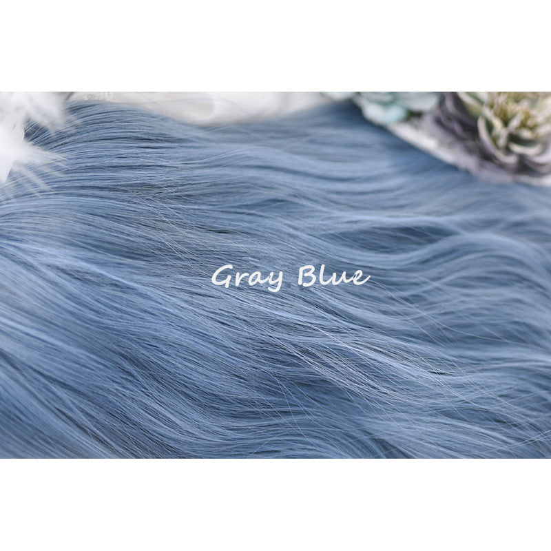 "LOLITA GRAY BLUE" LONG CURLY WIG K081604