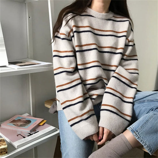 "CHIC STRIPED" SWEATER K102512