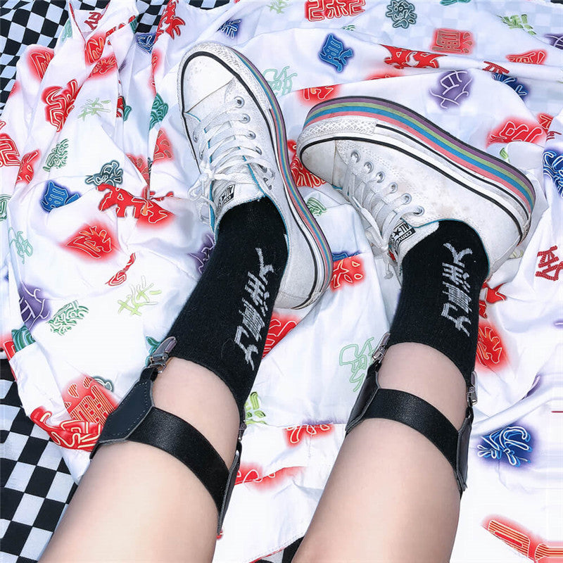 PUNK BLACK SOCK BUCKLE （NON-SLIP GARTER）K052508