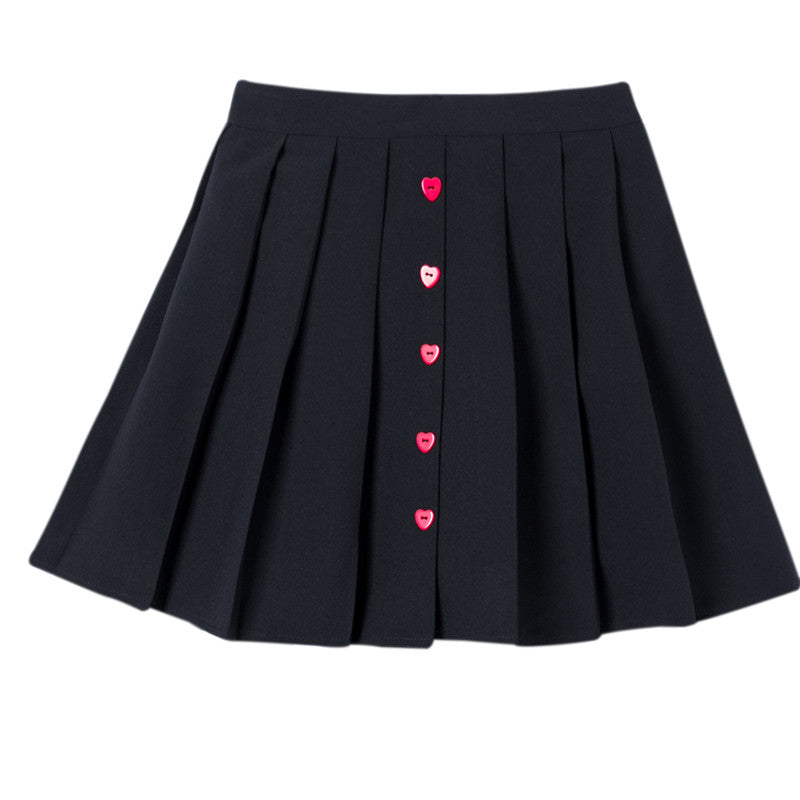 "Love Heart" Pleated Skirt H012001