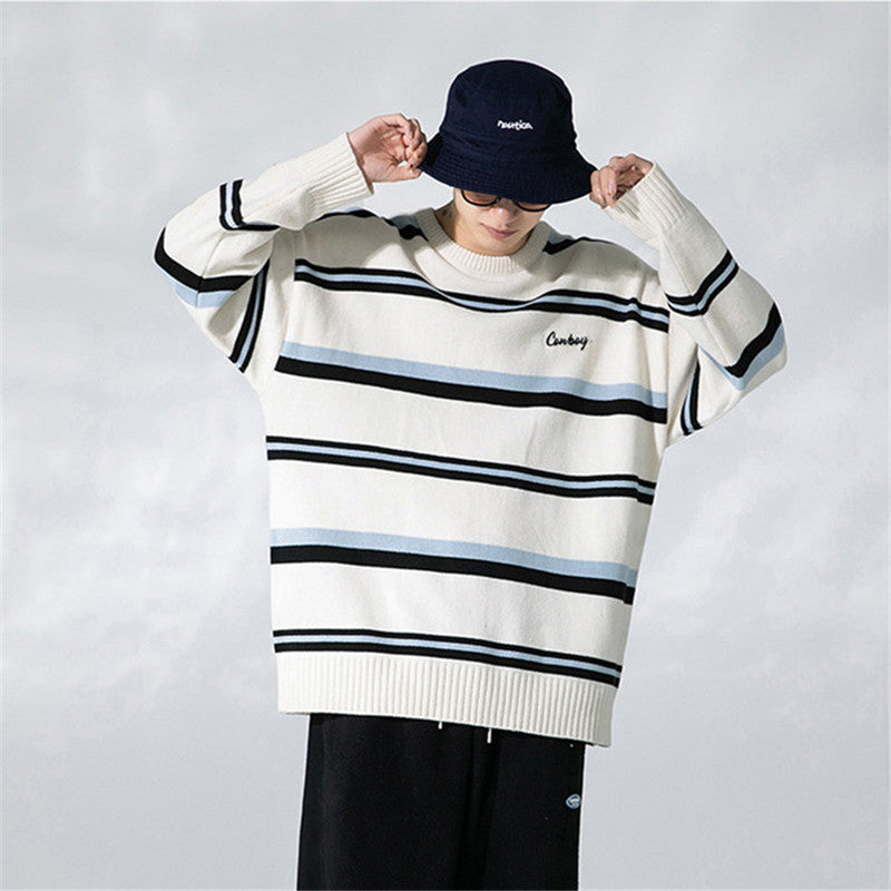 STRIPED EMBROIDERED SWEATER UB3442