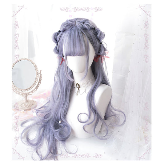 "GRAY-VIOLET LONG CURLY" WIG K102312
