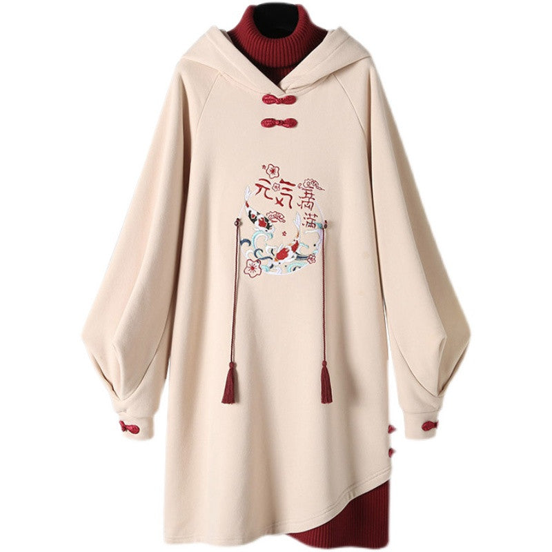 CHINESE STYLE DRESS CHEONGSAM HOODIE UB3291