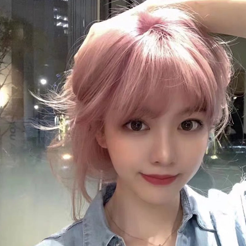 " SHORT PINK CURLY HAIR "WIG H082106